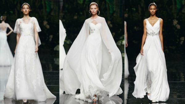 Nhìn tổng thể, những chiếc váy kiểu Empire dù không trực tiếp thắt eo nhưng vẫn gợi liên tưởng tới phần eo, rất mực tôn dáng. Đây cũng là một trong những lý do kể từ khi ra mắt (thời Napoleon ở Pháp), chiếc váy luôn giữ được sức hút với người mặc. (Ảnh: Thecoth)