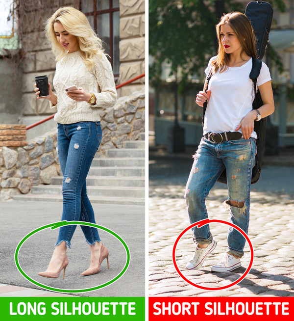 Giày cao gót. Giày cao gót là điểm nhấn hoàn thiện cho trang phục, giúp chị em trông cao hơn 5-7cm tùy loại. Bên cạnh đó, giày cao gót còn giúp dáng đi của bạn trở nên uyển chuyển hơn. Khi chọn màu, bạn có thể tham khảo giày màu nude để tạo hiệu ứng thị giác như kéo dài các đường nét trên cơ thể. (Ảnh: Brightside)