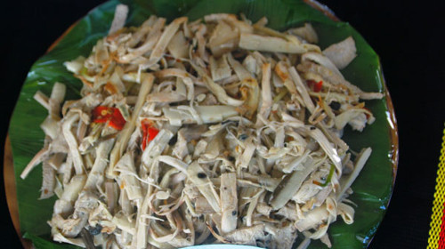 Ngoài ra, đọt mây còn được chế biến thành nhiều món khác như hấp cơm, xé nhỏ từng sợi làm gỏi gà, khô nai, khô cá, mực…Ảnh: ihay