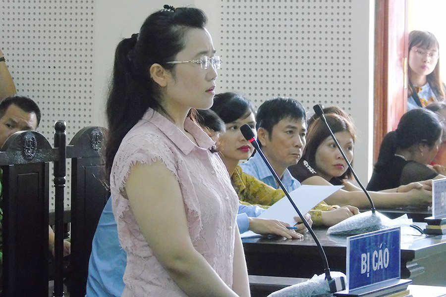 Nguyễn Thị Lam tại phiên tòa. Nguồn ảnh: Zing