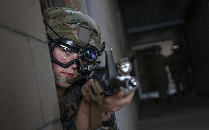 Các loại mũ tác chiến hiện đại được trang bị cho lực lượng lính thủy đánh bộ Mỹ.