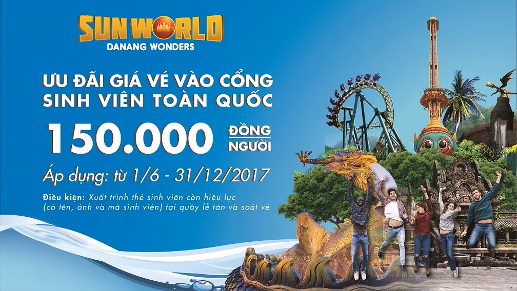 Sun World Danang Wonders, uu dai cuc soc cho sinh vien toan quoc