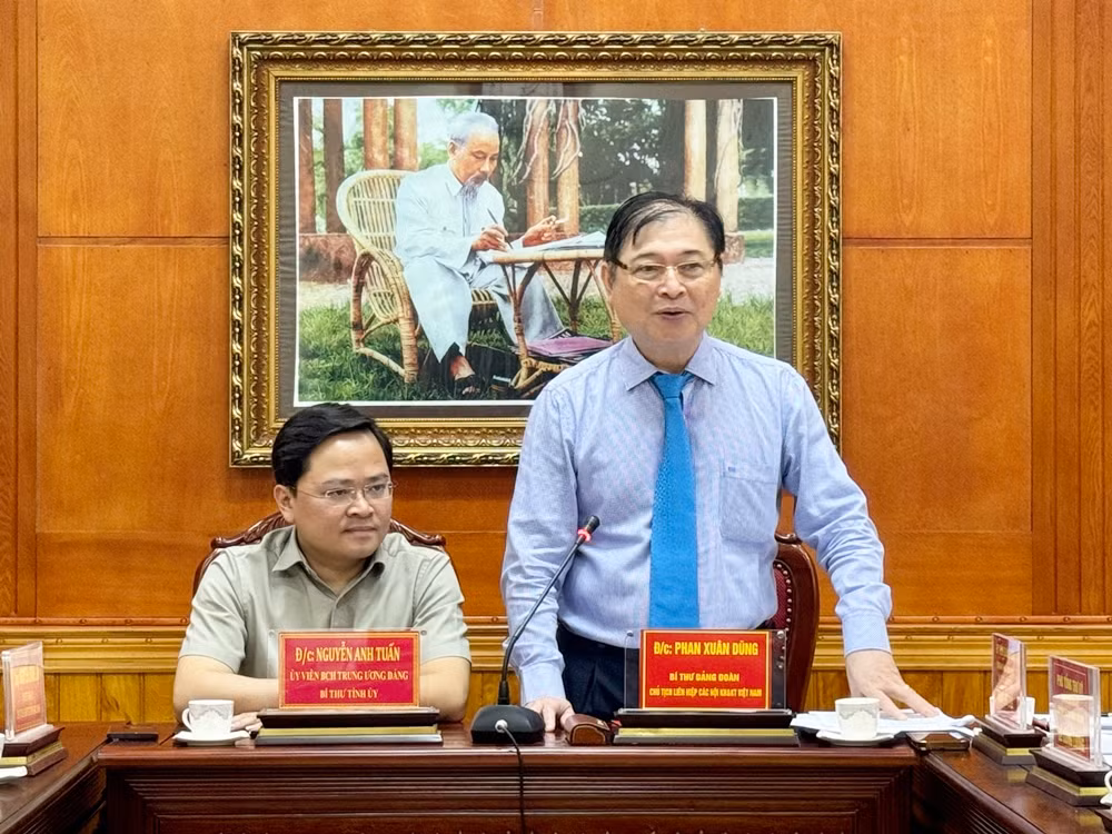 Dang doan Lien hiep cac Hoi Khoa hoc va Ky thuat Viet Nam lam viec voi Tinh uy Bac Ninh