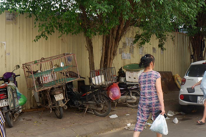 Chợ cóc tự phát mọc lên bất chấp biển cấm khiến bộ mặt đô thị trở nên xấu xí.