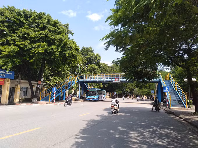 Đường Trần Đại Nghĩa được biết đến có 2 trường Đại học với lượng sinh viên khá lớn là trường Kinh Tế Quốc Dân, Bách Khoa với lượng sinh viên qua lại nơi đây ngày thường rất đông. Tuy nhiên, hôm nay là ngày nghỉ lễ nên cũng ít thấy người, phương tiện đi qua nơi đây.