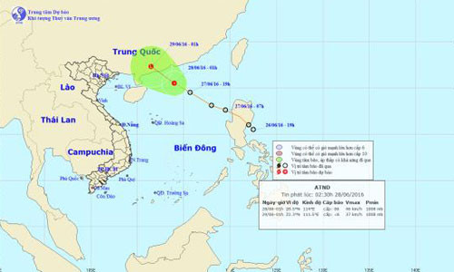 Ap thap nhiet doi do bo trong 24 gio toi