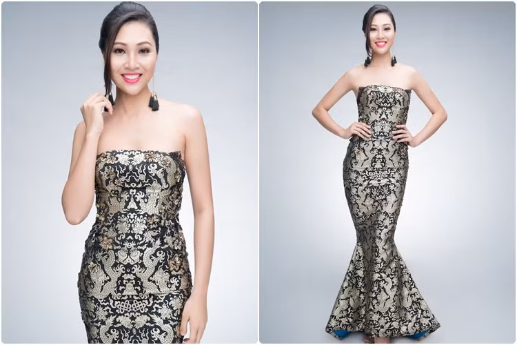 Năm 2016, Diệu Ngọc quyết tâm trở lại cuộc thi Hoa khôi Áo dài Việt Nam. Cô là thí sinh cao nhất và lớn tuổi nhất trong Lâu đài sắc đẹp. (Ảnh: Facebook Diệu Ngọc) 