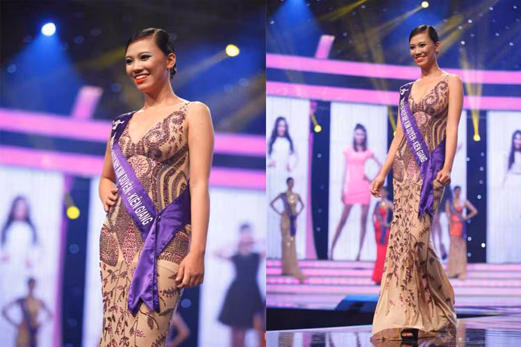 Tại cuộc thi Hoa khôi Áo dài 2014, người đẹp gốc Kiên Giang chỉ dừng bước ở top 12 chung cuộc.