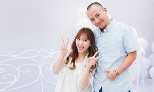 Tiến Đạt và Hari Won thời còn mặn nồng.