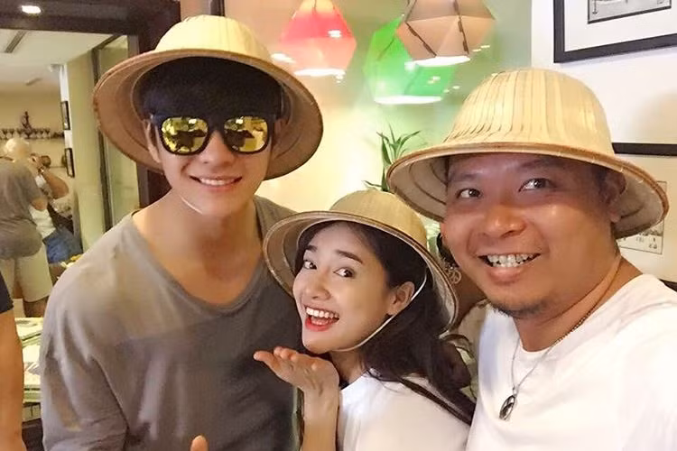 Nhã Phương còn gửi lời chúc sinh nhật bằng tiếng Hàn đến Kang Tae Oh. Cô chúc bạn diễn sẽ ăn thật nhiều để mau chóng tăng cân. (Ảnh: linhsu06) 