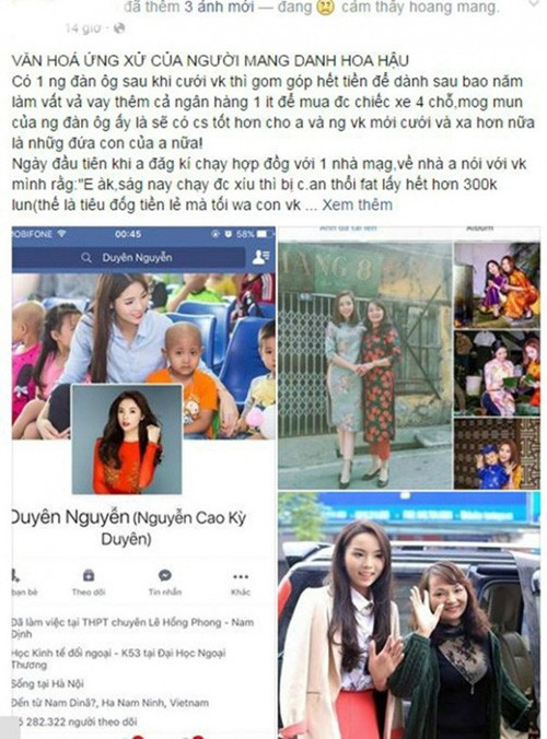 Và việc vợ của người lái taxi "tố" mẹ con Kỳ Duyên đã có thái độ thô lỗ cũng chỉ nhận được sự giải thích từ... mẹ của Hoa Hậu.