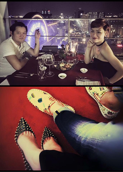  Vợ chồng Trà My Idol tận hưởng khoảnh khắc riêng tư và đầy ngọt ngào bên nhau vào ngày Valentine 2016.