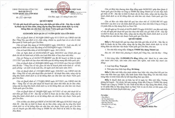 BR-VT: Cong ty Thanh Loi va cac goi thau tien ty tai Con Dao-Hinh-9