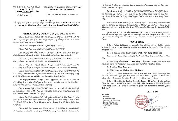 BR-VT: Cong ty Thanh Loi va cac goi thau tien ty tai Con Dao-Hinh-5