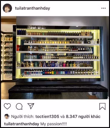 Tủ đựng nước hoa lên tới 200 chai của nam MC khiến dân mạng không khỏi trầm trồ.