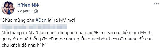 H'Hen Nie xung ho la, chuc mung Den Vau ra MV moi