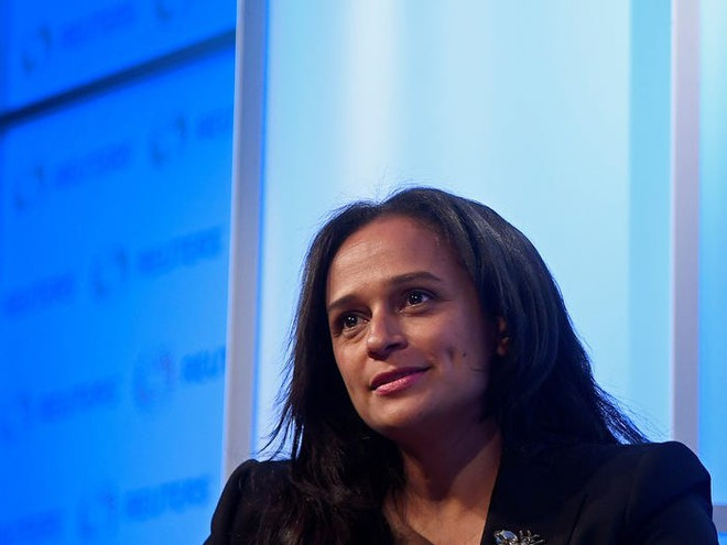 Isabel dos Santos - Angola (2,2 tỷ USD): Nữ tỷ phú Isabel dos Santos gây dựng tài sản khi thâu tóm cổ phần tại các ngân hàng và tập đoàn viễn thông ở Angola. Bà là con gái đầu của cựu tổng thống nước này - ông Jose Eduardo dos Santos. Ảnh: Reuters.