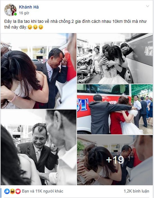 "Con gái rượu" lấy chồng cách nhà 10km, cha ôm mặt khóc "cạn nước mắt"