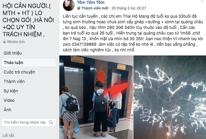 Tham nhap duong day mang thai ho: An, nam va cho…de