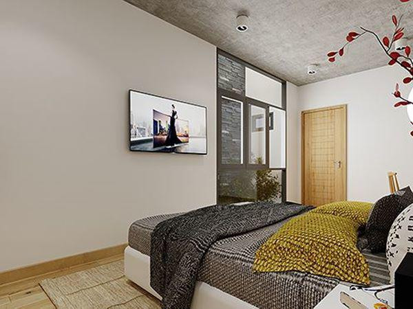 Phòng ngủ của vợ chồng gia chủ với thiết kế sang trọng.