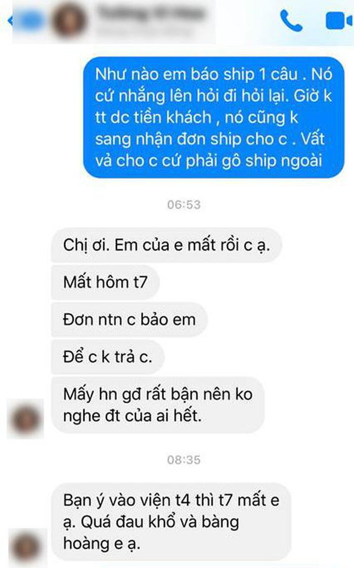 Chu shop nhan tin doi tien gap khach hang gia chet vi tai nan giao thong