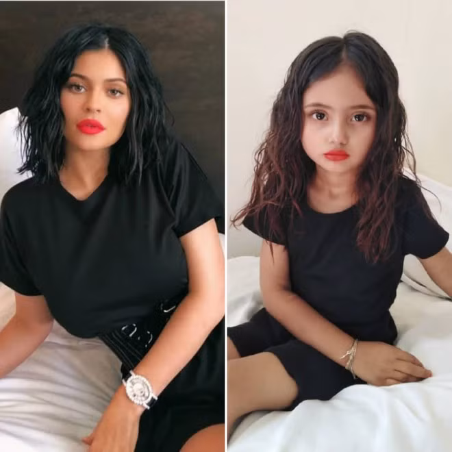 Lần khác, cô bé đáng yêu hóa thân thành nàng "IT girl số 1 của Hollywood" Kylie Jenner. Em thường xuyên xuất hiện trên các tài khoản chuyên đăng tải hình ảnh mẫu nhí. Tài khoản 5t.m8 bình luận: "Khi không trang điểm, Isra đã đủ xinh xắn rồi. Lúc trang điểm nhẹ nhàng, cô bé lại càng dễ thương hơn".