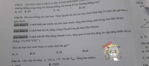 Ra de thi cung dua bi kip chi hoc sinh cua gai, thay giao gay 