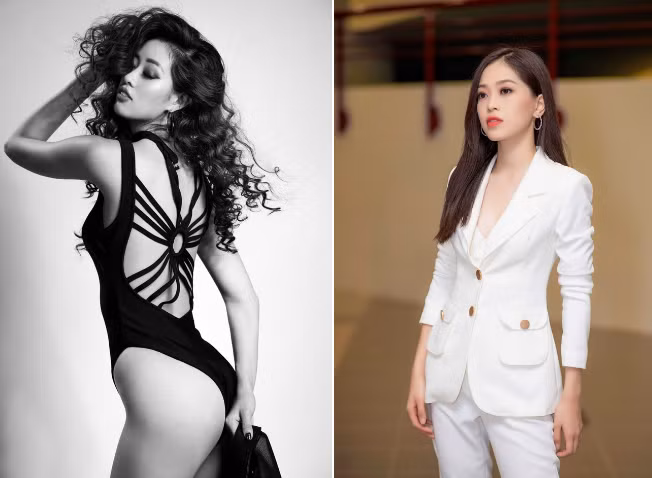 Phương Nga (phải) trở thành á hậu 1 cuộc thi Hoa hậu Việt Nam 2018. Sau khi đăng quang, cô không lấn sân quá nhiều vào showbiz. Cô chỉ nhận lời chụp ảnh thời trang và dự một số sự kiện giải trí. Trong khi đó, Khánh Vân (trái) là gương mặt "lăn lộn" khá lâu trong ngành giải trí. Tân hoa hậu hoàn vũ từng làm người mẫu, đóng phim và tham gia nhiều cuộc thi nhan sắc.