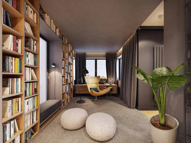 Ngoài ra, còn có rất nhiều góc phục vụ cho việc đọc khác được bố trí rải rác khắp nơi trong nhà.