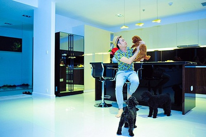 Trong ngôi nhà từng góc nhỏ đều được ca sĩ Dương Triệu Vũ tiến hành trang trí trên toàn bộ ý tưởng của mình. Phong cách nội thất và vật dụng trang trí trong phòng khách đều sử dụng gam màu sáng rất trang trọng và tinh tế. Với gam màu này khiến căn phòng càng rộng rãi và bắt mắt hơn rất nhiều. Trong căn chung cư theo thiết kế ban đầu của chủ đầu tư gồm 4 phòng ngủ. Nhưng khi mua về, ca sĩ Dương Triệu Vũ quyết định ghép 2 phòng thành không gian nghỉ ngơi chính của mình để tạo sự thoải mái rộng rãi cho mình. Trong phòng ngủ này anh chọn trang trí bởi các gam màu trầm, tạo cảm giác ấm áp, nhẹ nhàng cho gia chủ dễ đi vào giấc ngủ.