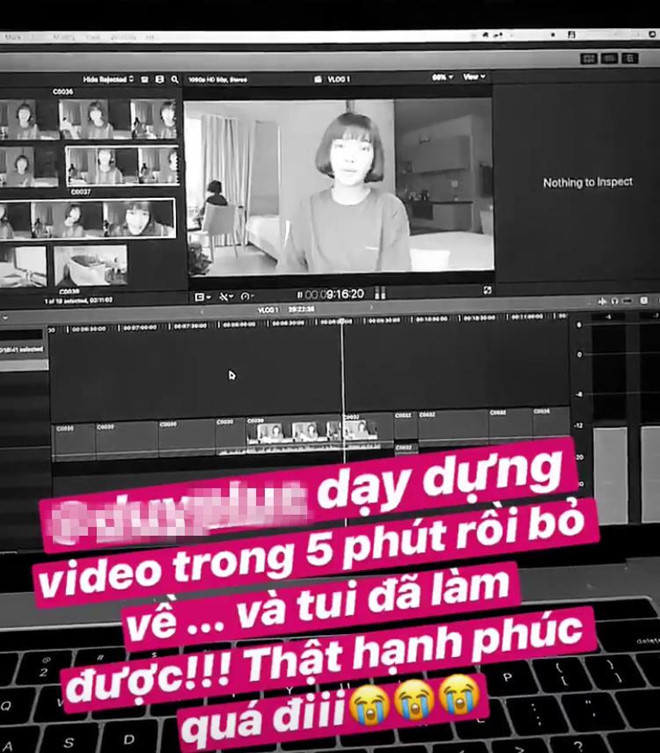 Châu Bùi chọn cách học dựng video trong những ngày nghỉ. Cô vui sướng khi có thể làm được trong thời gian ngắn.