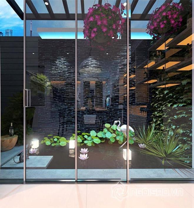 Không gian thiên nhiên thoáng đãng bên ngoài tràn ngập hơi thở của cây cỏ.