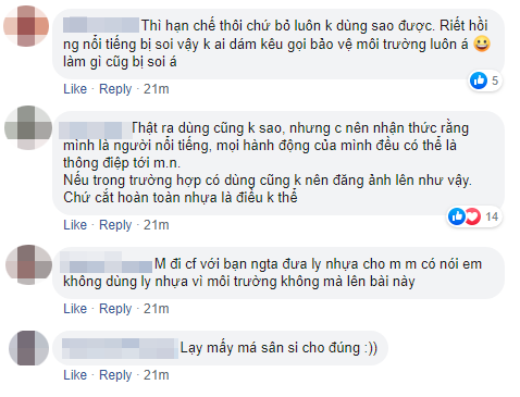 Chi vi dung coc nhua, Dang Thu Thao bi chi trich 