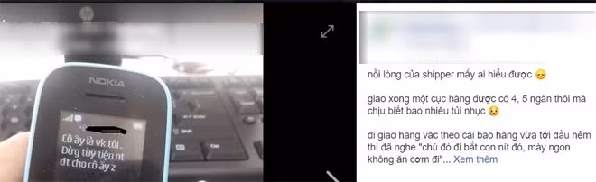 Shipper bi chong khach hang nhan tin dan mat vi nghi ngoai tinh