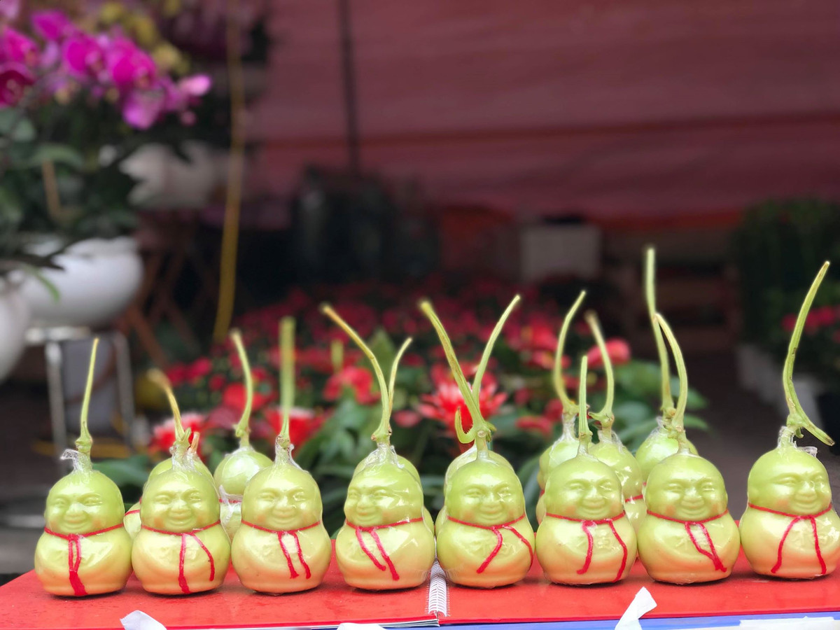 Đã bày bán loại hoa quả có hình dáng khá bắt mắt này từ nhiều năm trước đây, chị Vân (Nguyễn Khánh Toàn, Cầu Giấy, chủ một cửa hàng bán hoa quả online) thông tin: “Dưa lê thần tài được mình nhập từ các nhà vườn bên Trung Quốc, bên đó họ có nhiều công nghệ, kỹ thuật hiện đại hơn bên mình nên việc làm ra một trái dưa như này rất dễ dàng. Dưa lê Thần tài được hái từ vườn nên đảm bảo chất lượng và là hàng mới. Trước Tết ông Công ông Táo năm nay, cửa hàng mình đã nhập lô thứ 4, mỗi lo với số lượng mỗi lần lên đến hàng nghìn quả”.