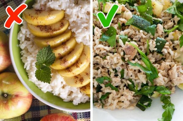 Gạo trắng: Gạo trắng chứa nhiều carbs. Theo các nghiên cứu, sử dụng quá nhiều cơm cho bữa sáng sẽ gây ra vấn đề tiêu hóa vì nó có nhiều tinh bột và không có chất xơ thô.