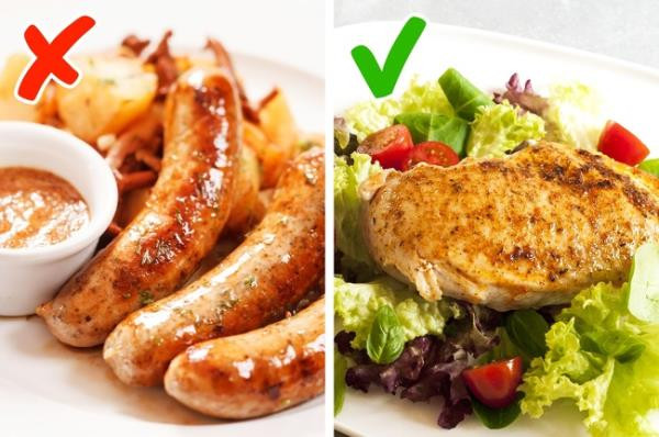 Xúc xích: Theo các chuyên gia, xúc xích có chứa nhiều chất béo, muối, phụ gia, hương vị và các chất bảo quản gây kích ứng dạ dày, làm tăng nguy cơ ung thư nếu như ăn thường xuyên vào buổi sáng.