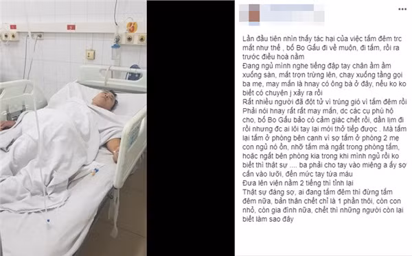 Vo 'chet dieng' phat hien chong co giat giua san vi tam dem