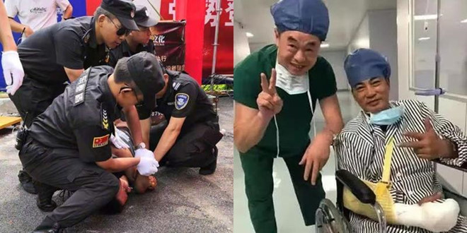 Hung thủ đâm Nhậm Đạt Hoa đã bị bắt ngay lập tức. Theo điều tra ban đầu, người này có dấu hiệu bị tâm thần. Nhậm Đạt Hoa bị đâm 2 nhát ở bụng, 4 ngón tay cũng bị thương vì đỡ dao của hung thủ.