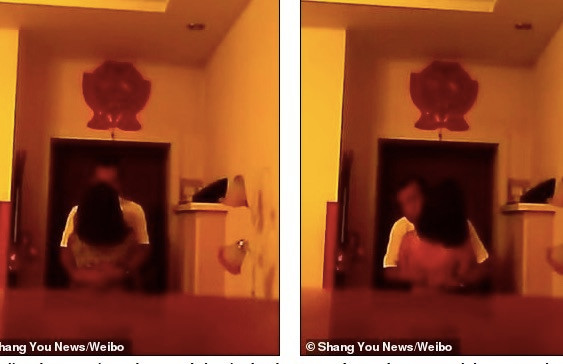 Quen may quay o nha, phat hien vo tang tiu voi ban than