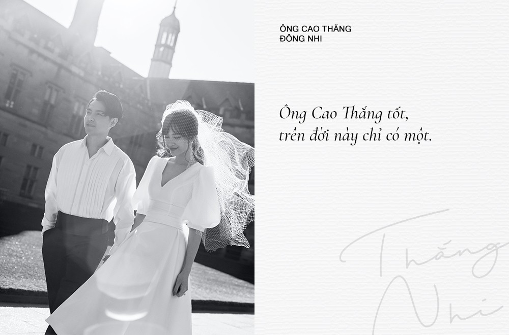 Thành thật mà nói, không có nhiều người sẵn sàng hy sinh sự nghiệp cá nhân để hỗ trợ người mình yêu thương như Ông Cao Thắng. Không khó để bắt gặp những bức ảnh nam ca sĩ đứng trong hậu trường chăm chú vuốt lại từng sợi tóc cho bạn gái hay nhìn theo từng bước chân trên sàn diễn của cô. Khi xuất hiện trong Ơn giời, cậu đây rồi, Đông Nhi khẳng định: "Ông Cao Thắng tốt, trên đời này chỉ có một".