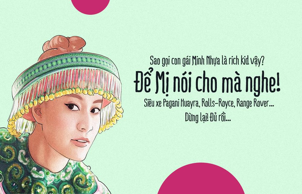 Thời gian gần đây, ái nữ nhà Minh Nhựa - rich kid Joyce Pham được nhiều người biết đến khi cưỡi siêu xe được dự đoán có giá 80 tỷ đồng dạo đường phố Sài Gòn. Nếu dân mạng chưa biết vì sao cô gái xinh năm 1999 được gọi là rich kid thì "để Mị kể cho nghe" một số xế khủng cha cô đang có: Pagani Huayra, Rolls-Royce, Range Rover. Đã đủ chưa?