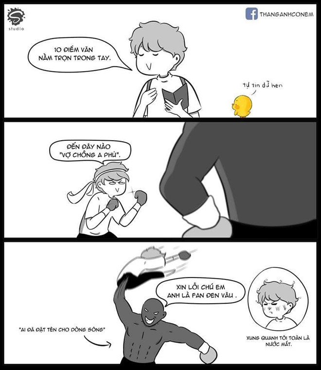 Trên mạng xã hội, cuộc chiến giữa hai MV Để Mị nói cho mà nghe và Hai triệu năm diễn ra căng thẳng. Trong ngày đầu tiên của kỳ thi THPT quốc gia 2019, Đen Vâu và Hoàng Thùy Linh là hai nhân vật bị gọi tên nhiều nhất. Ảnh: Thằng Anh Con Em.