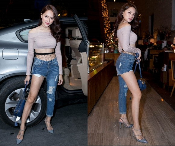 Dự sự kiện, người đẹp chuyển giới Hương Giang mất điểm khi chọn quần jeans ống thấp ống cao mix tất lưới kém sang