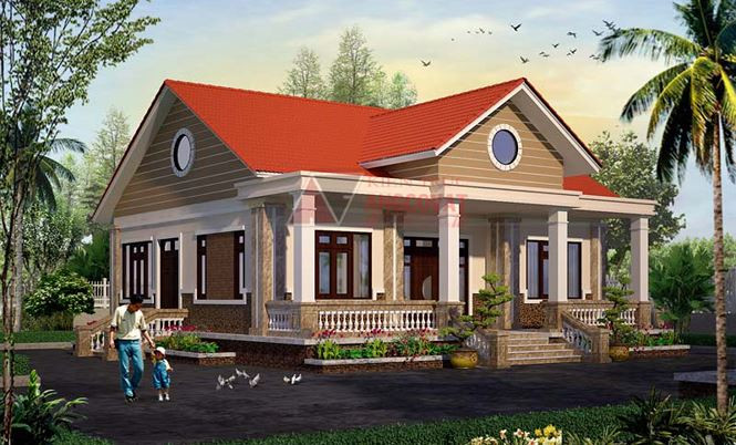 Kiến trúc Nam Á với hệ cửa gỗ làm tôn lên vẻ đẹp của ngôi nhà.