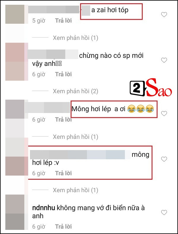 Dưới phần bình luận, các fans liên tục thể hiện sự ngưỡng mộ với chàng ca sĩ sinh năm 1994. Hầu hết bình luận đều khen Sơn Tùng đẹp trai, cá tính, phong độ, "menly", cơ bắp quyến rũ... Tuy nhiên, số khác lại gây chú ý khi săm soi khuyết điểm hình thể của thần tượng. Theo nhiều người nhận định, vòng 3 của Sơn Tùng vẫn còn "lép", chưa tương xứng với thân trên đang ngày một nở nang.