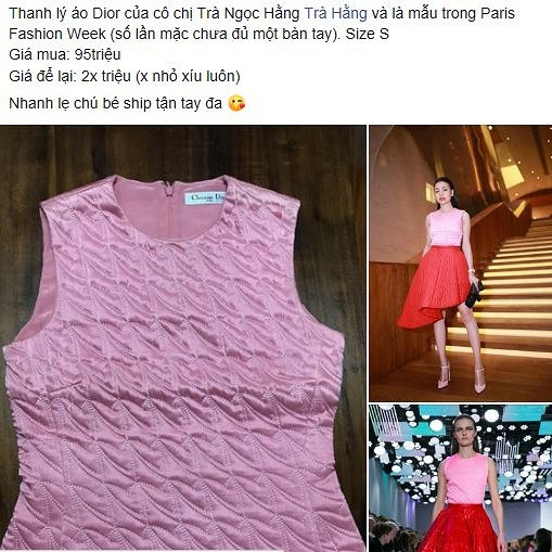 Không chỉ đăng trên trang cá nhân, Trà Ngọc Hằng còn nhờ người bán hộ. Tuy nhiên, với giá hơn 20 triệu để mua một chiếc áo cũ, chắc hẳn nhiều người sẽ không chịu bỏ tiền.