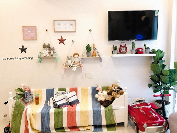 Căn phòng đồ chơi của con gái do Phương Vy idol dành hai tuần để trang trí.