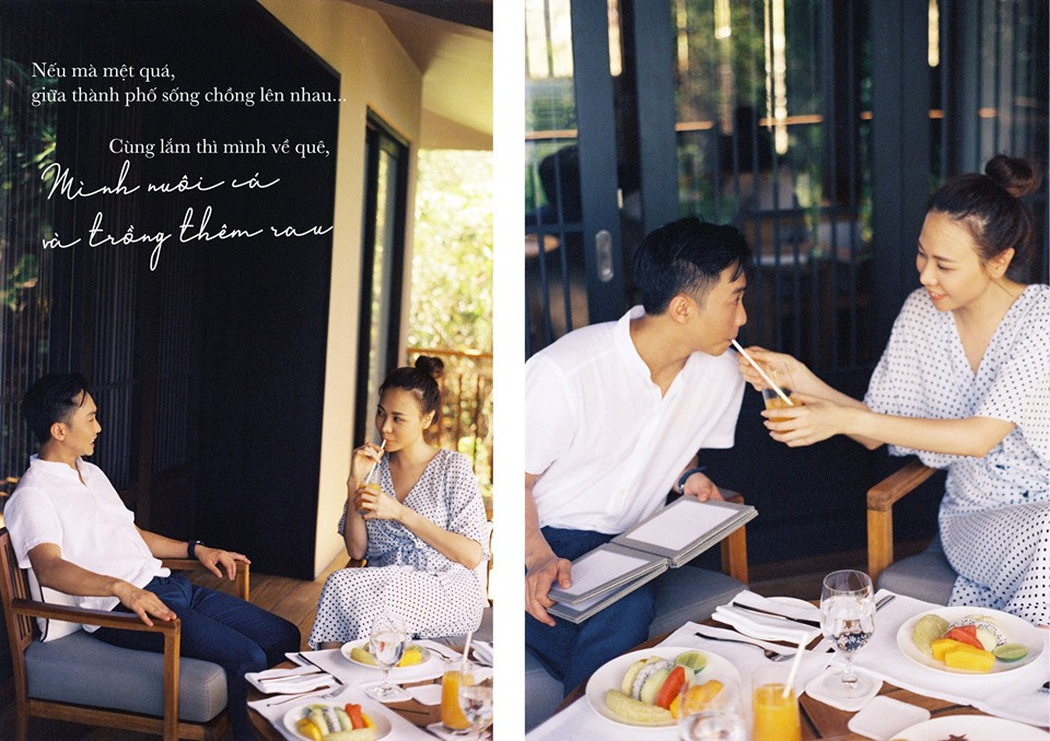 Cặp đôi dành cho nhau những câu nói đậm chất ngôn tình - Ảnh: FBNV