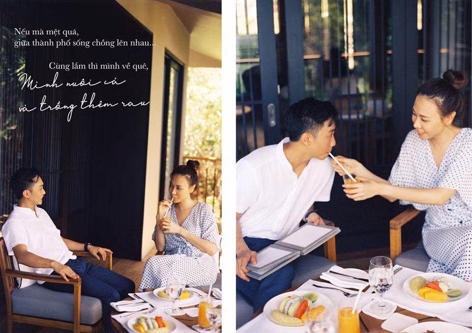 Cặp đôi dành cho nhau những câu nói đậm chất ngôn tình - Ảnh: FBNV